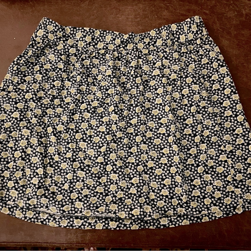Lime and Navy flower skirt